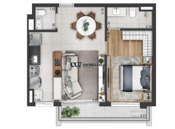 Apartamento · 53m² · 1 Quarto · 1 Vaga · Studio 53m² a Venda no Edifício Soul