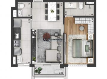 Apartamento · 51m² · 1 Quarto · 1 Vaga · Studio a Venda de 51m².