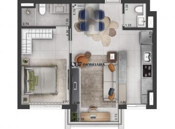 Apartamento · 51m² · 1 Quarto · 1 Vaga · Studio com 51m² a Venda -Soul