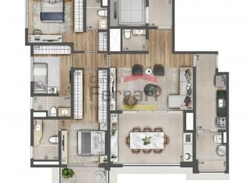 Apartamento · 129m² · 3 Quartos · 2 Vagas · VERDANT PARQUE RISORT CANTAREIA ,3 SUITES ,2 VAGAS 129 METROS