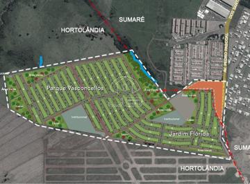 Visão geral da localização do terreno · Terreno à venda  no Jardim Flórida e Parque Vasconcellos Sumaré SP