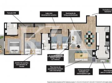 Apartamento · 97m² · 3 Quartos · 2 Vagas · Apartamento para venda em Jardim Florestal de 97.25m² com 3 Quartos, 1 Suite e 2 Garagens