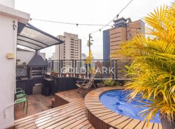 Apartamento · 80m² · 2 Quartos · 2 Vagas · Cobertura à venda em Moema 80 metros 2 suítes Piscina e Churrasqueira 2 vagas