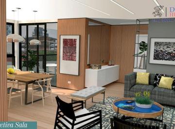 perspectiva sala · Apartamento Novo, com 3 Quartos(1 sendo suíte), 2 Vagas, no Bairro Alto da XV