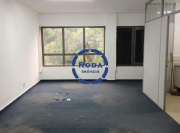 Comercial · 75m² · Sala Comercial para Locação – 74 m², com Recepção, 2 Salas, Copa e 2 Banheiros – Centro de Santos/SP