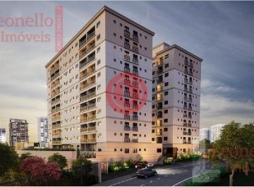 Fachada · Apartamento de 56,19m² à venda em Santo André-SP, Vila Palmares: 2 quartos, 1 suíte, 2 salas, 2 banh
