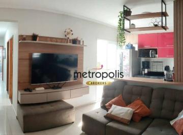 sala · Apartamento com 2 dormitórios à venda, 55 m² por R$ 390.000,00 - Vila Aquilino - Santo André/SP