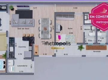 Planta do imóvel · Apartamento à venda, 120 m² por R$ 801.000,00 - Osvaldo Cruz - São Caetano do Sul/SP
