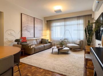 Apartamento · 110m² · 3 Quartos · 1 Vaga · Apartamento 110m² 3 dormitórios 2 suítes mobiliado na Santa Cecília com vaga e lazer