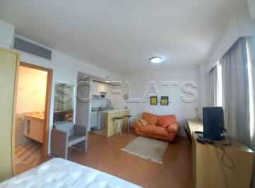 Apartamento · 28m² · 1 Quarto · 1 Vaga · Flat em Alphaville disponível para locação com 28m², 1 dormitório e 1 vaga de garagem.