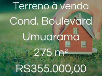 Terreno · 275m² · Terreno à venda, Condomínio Boulevard Umuarama - Uberlândia/MG