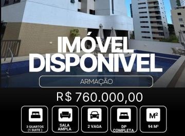 Apartamento de 3 quartos, Salvador · Amplo 3/4 com suíte, nascente, andar baixo