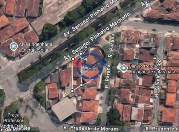 Terreno · 444m² · Terreno para Aluguel no Marapé em Santos – 12x37m na Av. Pinheiro Machado