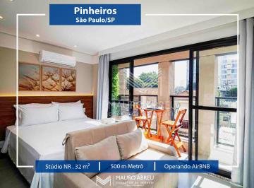 Apartamento de 1 quarto, São Paulo · Stúdio à venda montado, operando AirBNB, em Pinheiros, São Paulo/SP