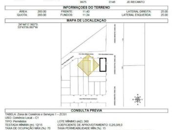 Terreno · 283m² · Terreno à venda, Vila Becker - Toledo/PR