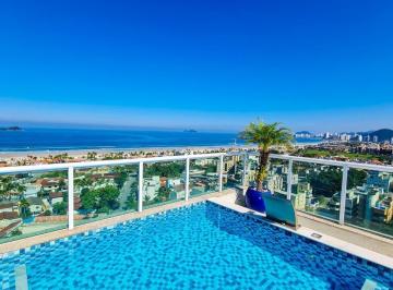 Apartamento · 360m² · 4 Quartos · 4 Vagas · Cobertura triplex À VENDA com vista mar na região da Brunella na praia da Enseada em Guarujá.