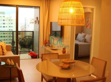 Apartamento · 54m² · 2 Quartos · 1 Vaga · Apartamento Nascente Mobiliado com 2 Quartos com Varanda Gourmet 54m², em Andar Alto na Praia de Jat