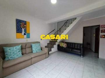 Casa · 119m² · 3 Quartos · 2 Vagas · Sobrado com 3 dormitórios, 2 varandas e 2 vagas à venda – Santo André, próximo à Rua Carijós