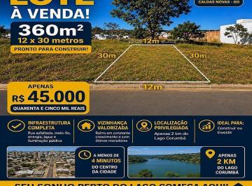 Terreno · 360m² · Lote à Venda Caminho do Lago em Caldas Novas Goiás
