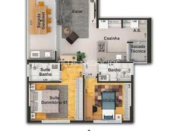 folder-alamedajk_page-00041732822039176.jpg · Apartamento a venda no Condomínio Alameda JK com 2 dormitórios de 78m² com Suíte e Varanda Gourmet a