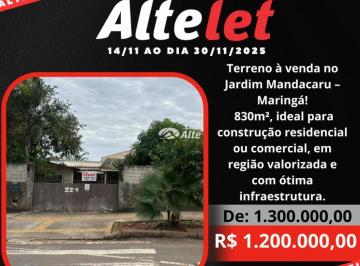 Terreno · 830m² · VENDA | Terreno,  em Jardim Mandacaru, Maringá