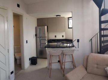 Sala · Apartamento Duplex, mobiliado completo, 1 dormitório + lavabo para alugar, 48 m² por R$ 5.250/mês -
