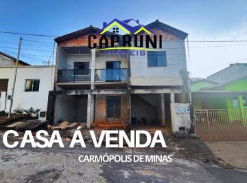 Casa · 208m² · 6 Quartos · 2 Vagas · Casa à venda com 2 pavimentos - Bairro Jardim América - Carmópolis de Minas - MG.