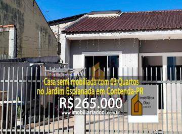25cbae30afdc7d977a9db2ac0e6445de891f4ffd · Casa semi mobiliada com 03 Quartos no Jardim Esplanada em Contenda-PR - A venda por R$265.000,00