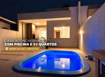 Casa · 80m² · 3 Quartos · 3 Vagas · Casa com 03 quartos + Piscina por R$ 490.000,00 na Barra do Saí – Itapoá/SC