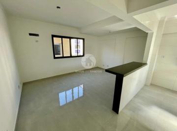 Sala Integrada a · Lindas Casas em Villagio com 2 dormitórios (2 suítes) – Novas – à Venda – Macuco – Santos SP