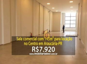 f3bd07538b3dd2ceaebdb760daec95c2bad17696 · Sala comercial térrea para locação no Centro em Araucária-PR - Locação por R$7.920,00 - Condomínio