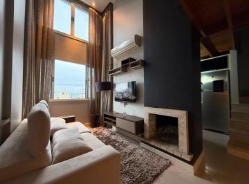 Apartamento · 53m² · 2 Quartos · 2 Vagas · Loft 01 dormitório, mobiliado,  na Bela Vista: lareira, pé-direito duplo, 2 vagas e opção para 2º do
