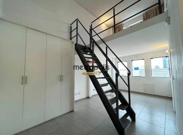 Sala de Estar · Studio com 1 dormitório para alugar, 48 m² por R$ 3.281,00/mês - Centro - São Caetano do Sul/SP
