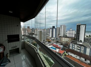 Apartamento de 1 quarto, Praia Grande · APARTAMENTO 01 QUARTO NA GUILHERMINA, SACADA GOURMET, COM VISTA PRO MAR. 