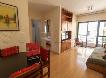 Apartamento · 35m² · 1 Quarto · 1 Vaga · Flat para moradia todo mobiliado nos Jardins, próximo a Av. 9 de Julho, sem burocracia.