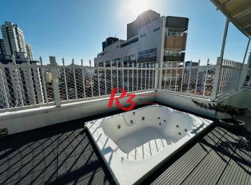 b23de10e07202273916a111799dd1436fdcbac28 · Cobertura com 4 dormitórios à venda, 242 m² por R$ 1.390.000,00 - Gonzaga - Santos/SP