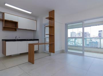 Foto 01 · Locação de Studio na Higienópolis com 39m², 1 dormitório, sala com cozinha integrada, varanda envidr