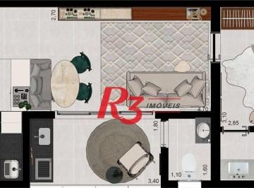 4284884fc0ad57e1becafe0337fc37cbc295f998 · Apartamento à venda, 49 m² por R$ 500.000,00 - Aparecida - Santos/SP