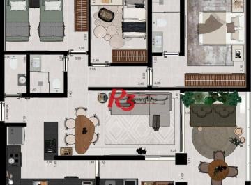 0b21454101d5c4de0a42bad5595c5202d84bc653 · Apartamento à venda, 102 m² por R$ 1.350.000,00 - Aparecida - Santos/SP