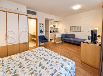 Apartamento · 31m² · 1 Quarto · 1 Vaga · Flat mobiliado em Alphaville com piscina coberta e serviços próximo ao Shopping Tamboré.