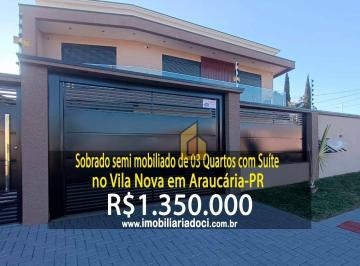 1f1beb69688c6f0f6a9092982af128a30189a88d · Sobrado semi mobiliado de 03 Quartos com Suíte no Vila Nova em Araucária-PR - A venda por R$1.350.0