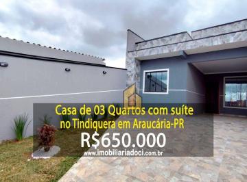 6f01b73eda0f80b93b5ff8fa839e4c025a6d03d8 · Casa de 03 Quartos com Suíte no Tindiquera em Araucária-PR  - A venda por R$650.000,00