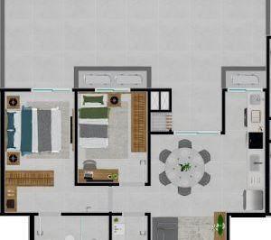 Apartamento · 116m² · 2 Quartos · 1 Vaga · Apartamento em Areias, São José/SC de 116m² 2 quartos à venda por R$ 552.390,00