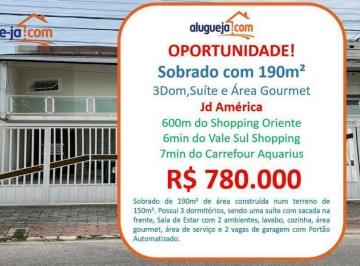 bc92ba4b8202956c2ab0cd0fa6442de5f3c12d3f · Sobrado com 3 dormitórios à venda, 190 m² por R$ 780.000,00 - Jardim América - São José dos Campos/S