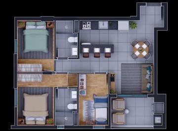 Apartamento · 75m² · 2 Quartos · 1 Vaga · Apartamento para venda em Bacacheri de 75.00m² com 2 Quartos, 1 Suite e 1 Garagem
