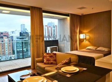 Foto 01 · Apartamento para locação na Vila Olímpia, São Paulo-SP: 1 quarto, 1 suíte, 1 sala, 1 banheiro, 2 vag