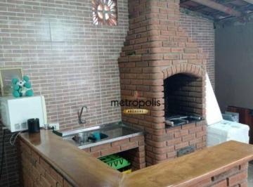 Churrasqueira · Sobrado à venda, 160 m² por R$ 413.000,00 - Vila Lutécia - Santo André/SP