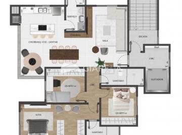 Apartamento · 116m² · 2 Quartos · 1 Vaga · Apartamento à venda, EDIFÍCIO VILLAGIO DEI FIORI, JARDIM LA SALLE, TOLEDO - PR