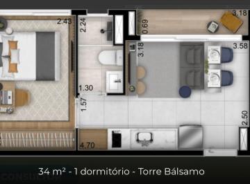 Apartamento · 34m² · 1 Quarto · OPORTUNIDADE ÚNICA: Apartamento à venda em São Paulo-SP, Vila da Saúde 1 quarto, 1 suíte, 1 banheiro