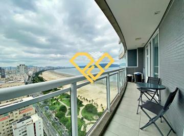 Varanda · Apartamento 1 Quarto para Locação em Santos - SP